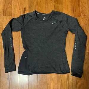Nike Women's Charcoal Dri-Fit Long Sleeve Shirt